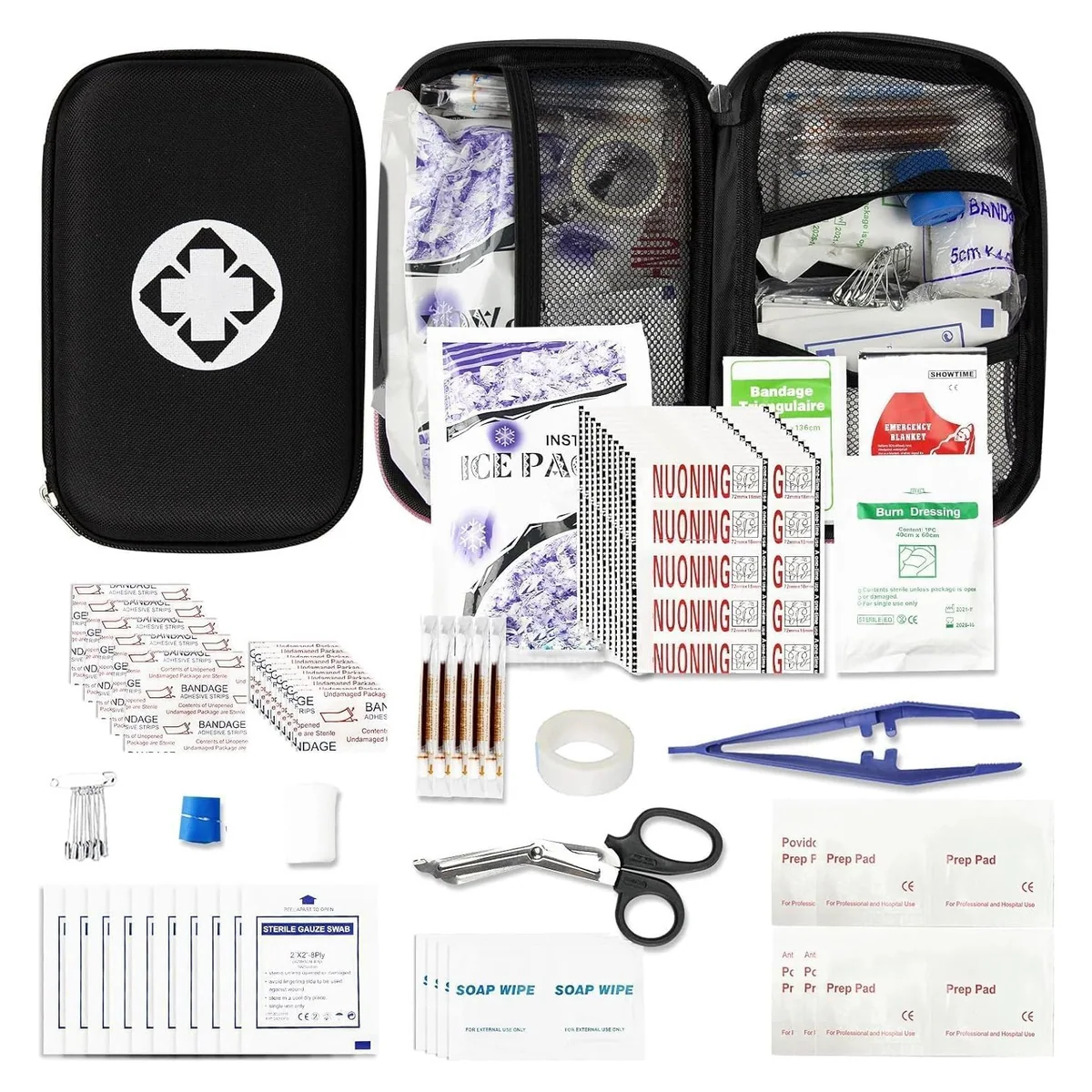 AMORNING 276-Piece First Aid Kit, Black case