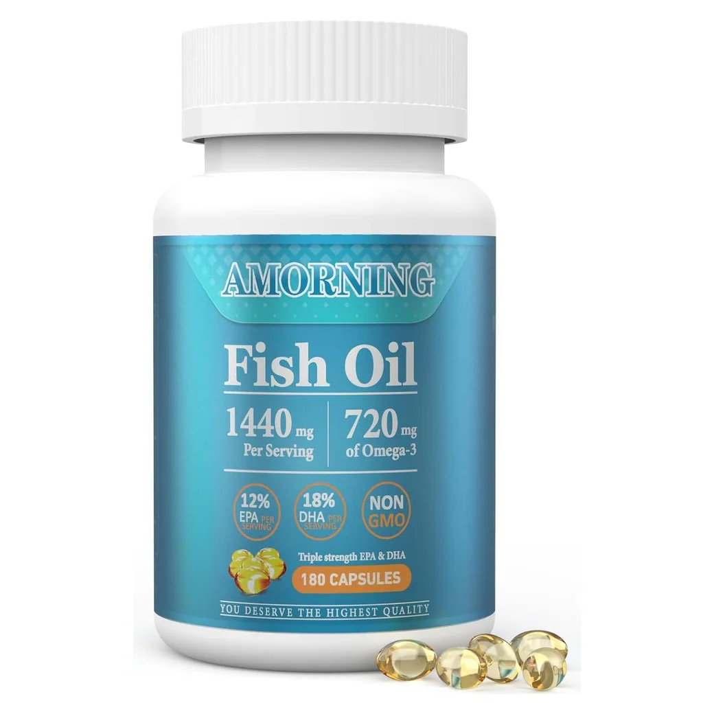 AMORNING Omega-3 Fish Oil, 180 Mini Softgels